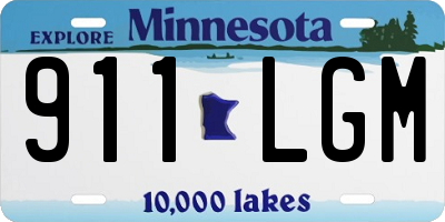 MN license plate 911LGM