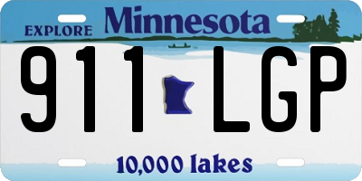 MN license plate 911LGP