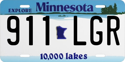 MN license plate 911LGR