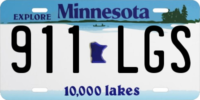 MN license plate 911LGS