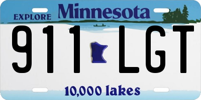 MN license plate 911LGT