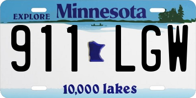 MN license plate 911LGW