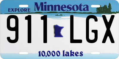 MN license plate 911LGX