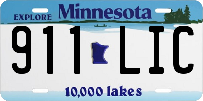 MN license plate 911LIC