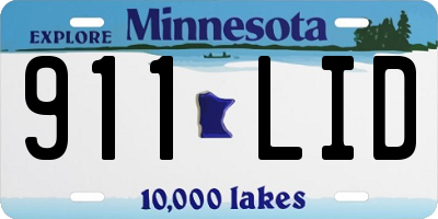 MN license plate 911LID