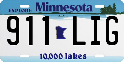 MN license plate 911LIG