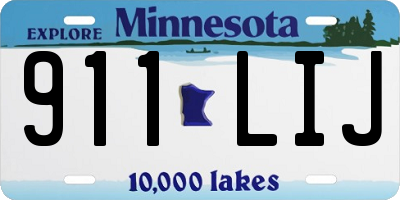 MN license plate 911LIJ