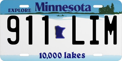 MN license plate 911LIM