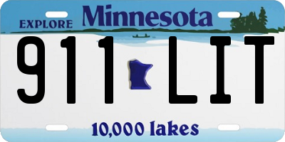MN license plate 911LIT
