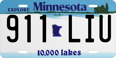 MN license plate 911LIU
