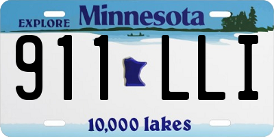 MN license plate 911LLI