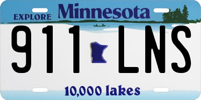 MN license plate 911LNS