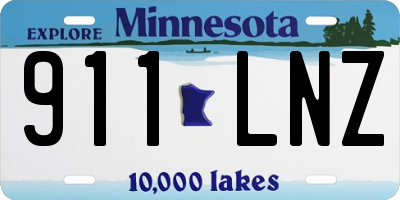 MN license plate 911LNZ
