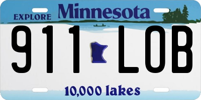 MN license plate 911LOB