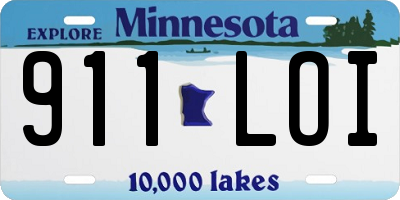 MN license plate 911LOI