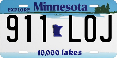MN license plate 911LOJ