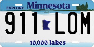 MN license plate 911LOM