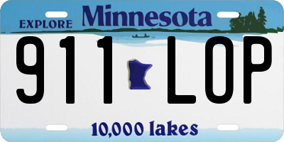 MN license plate 911LOP