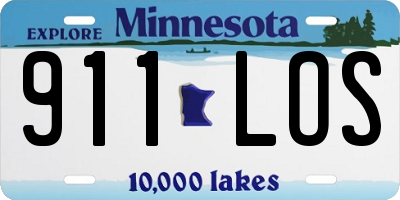 MN license plate 911LOS