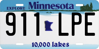 MN license plate 911LPE