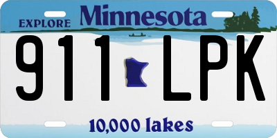 MN license plate 911LPK