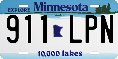 MN license plate 911LPN