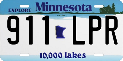 MN license plate 911LPR