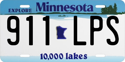 MN license plate 911LPS