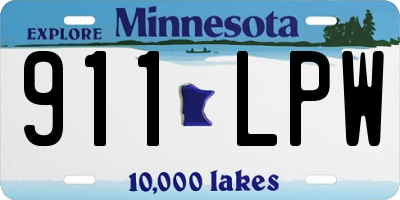 MN license plate 911LPW
