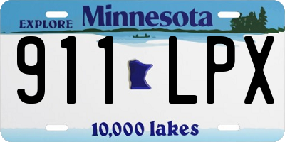 MN license plate 911LPX