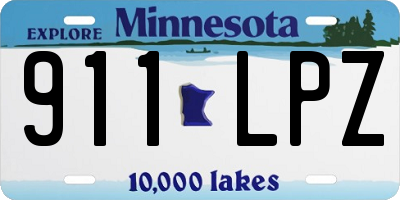 MN license plate 911LPZ