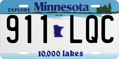 MN license plate 911LQC