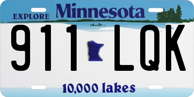 MN license plate 911LQK