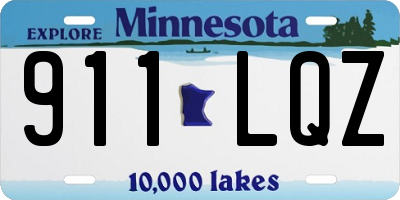 MN license plate 911LQZ