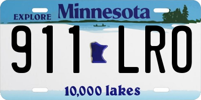 MN license plate 911LRO
