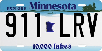 MN license plate 911LRV