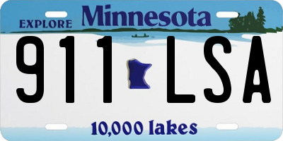 MN license plate 911LSA