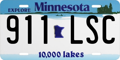 MN license plate 911LSC