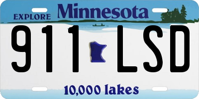 MN license plate 911LSD