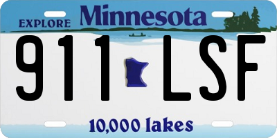 MN license plate 911LSF