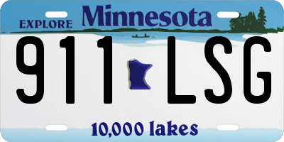 MN license plate 911LSG