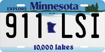 MN license plate 911LSI