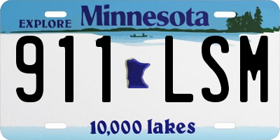 MN license plate 911LSM