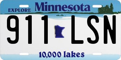 MN license plate 911LSN