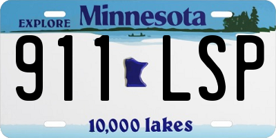 MN license plate 911LSP