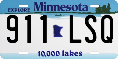 MN license plate 911LSQ