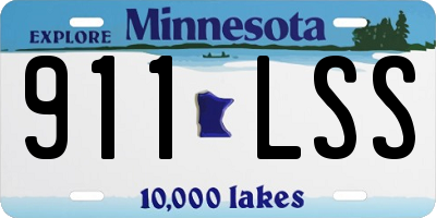 MN license plate 911LSS