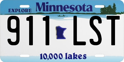 MN license plate 911LST