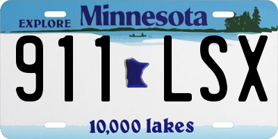 MN license plate 911LSX