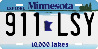MN license plate 911LSY